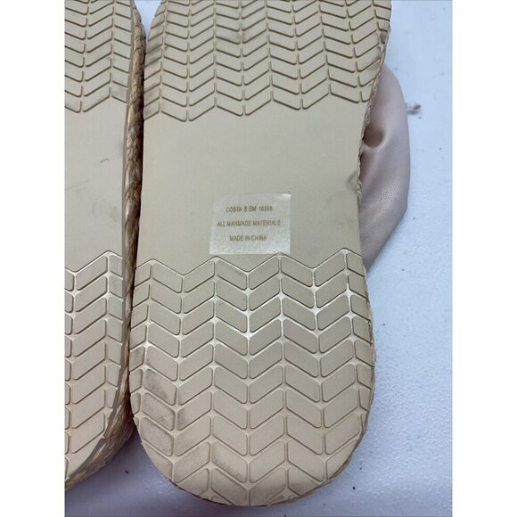 NEW Naked Feet Costa Platform flip flop Sandals beige Women's 8.5M - Picture 8 of 9